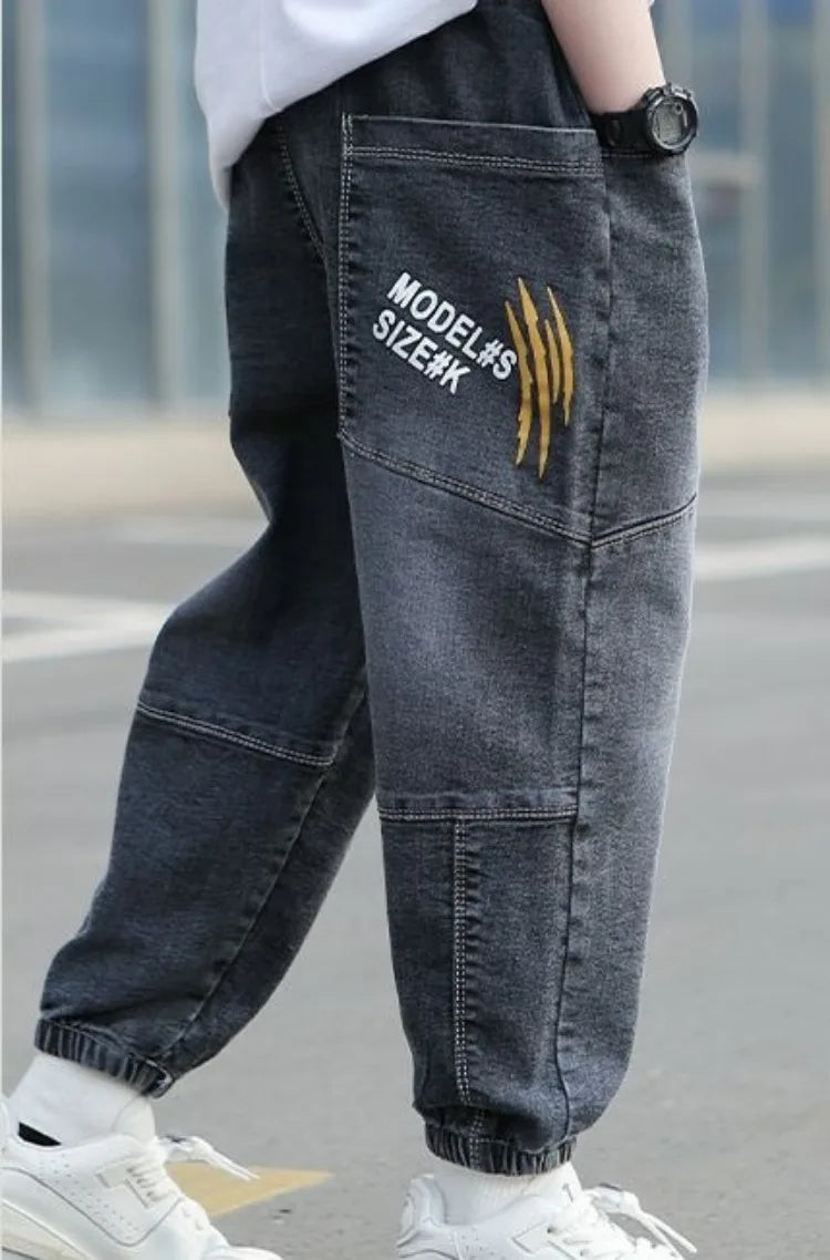Loose Fit Boys' Jeans Trendy Oversized Denim