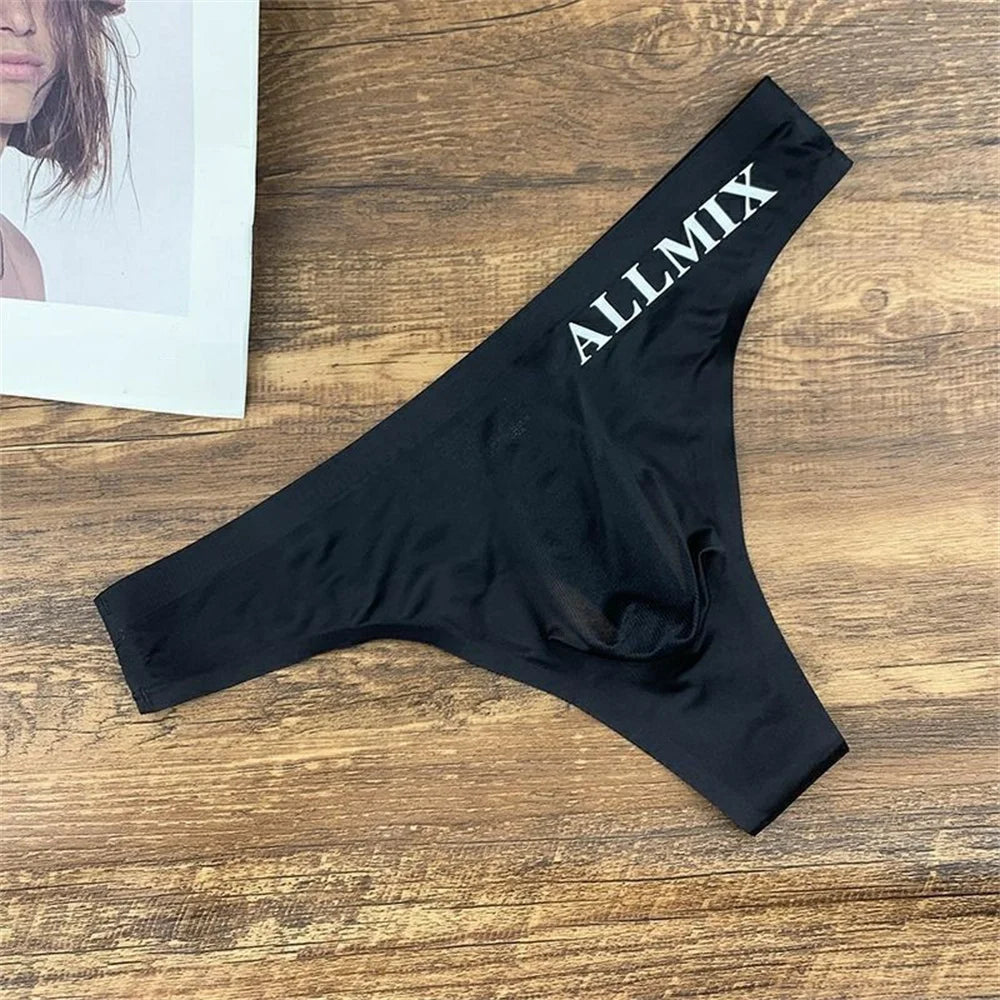 3pcs Sexy Thong Silk Bulge Pouch G-string