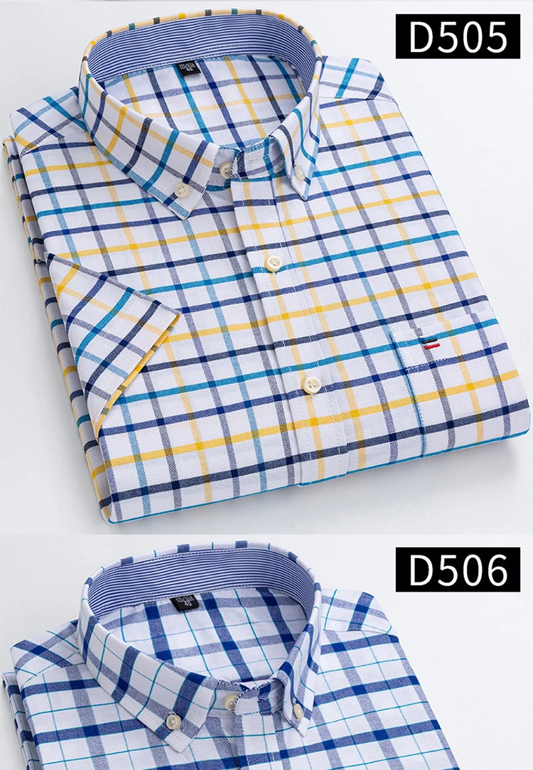 Plus Size Men Plaid Striped Formal Business