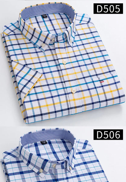 Plus Size Men Plaid Striped Formal Business