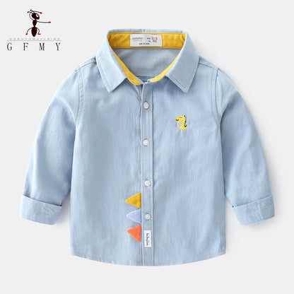 Cotton Long Sleeved Casual Cartoon Dinosaur