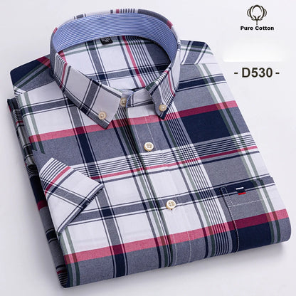 Plus Size Men Plaid Striped Formal Business