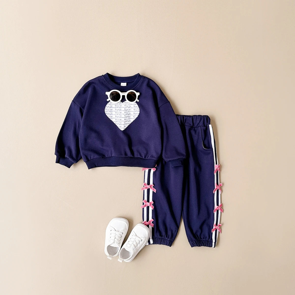 Love Sweatshirt Long Sleeve +Bow Pants