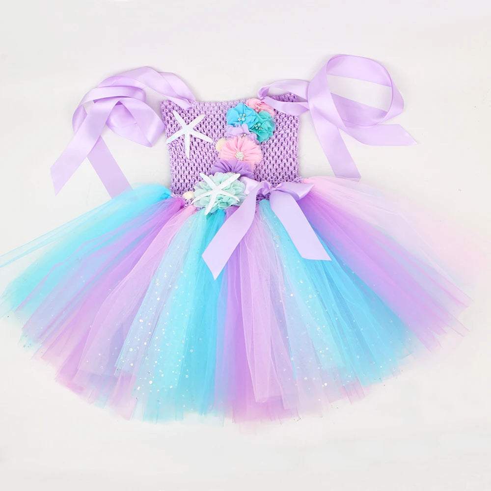 Princess Mermaid Tutu Dresses Costume for Kids