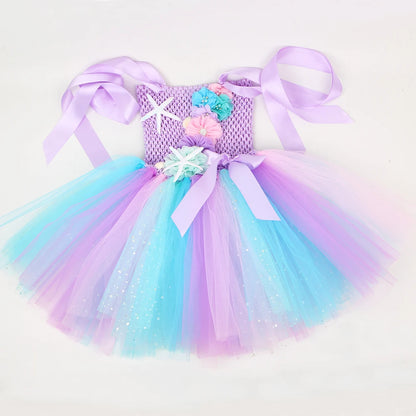 Princess Mermaid Tutu Dresses Costume for Kids