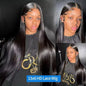 High Density Lace Frontal Black Bone Straight Human Hair