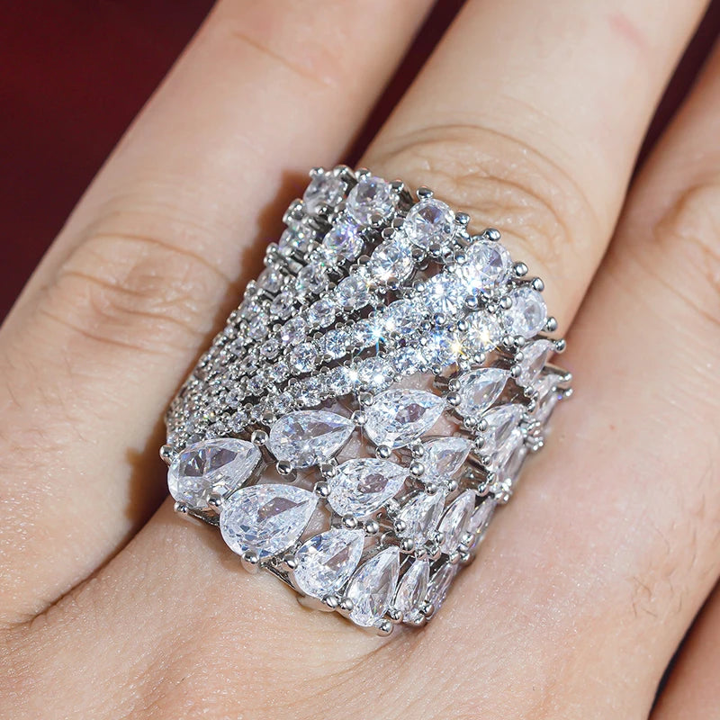 Full Round/Pear Cubic Zirconia Fashion Design Luxury