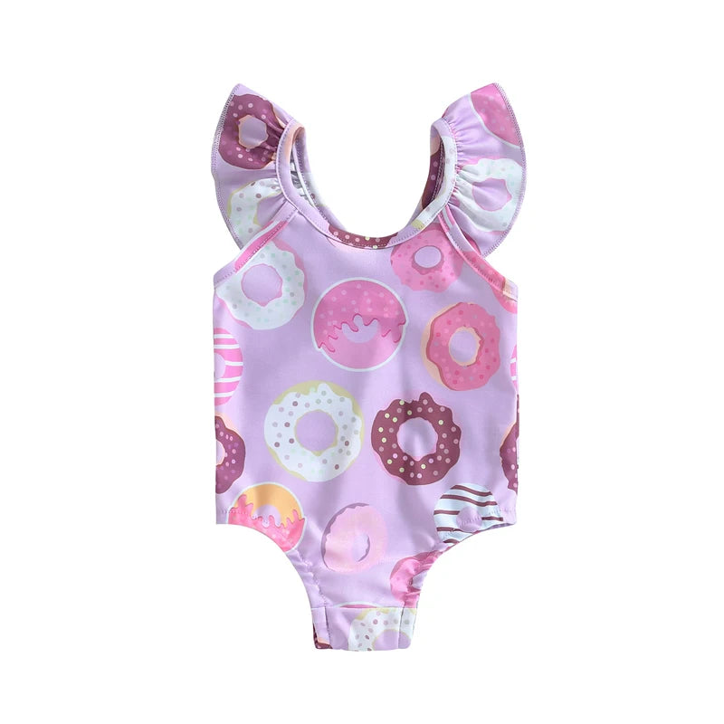 Infant Baby Girls Swimsuit Cute Donut Print