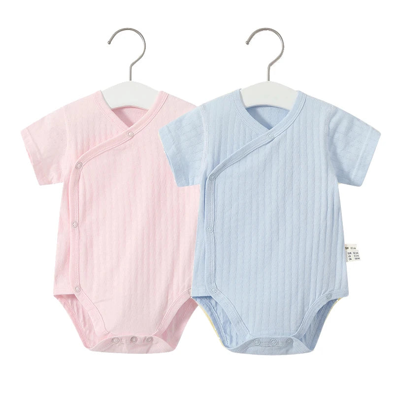 2Pcs Newborn Baby Girls Romper Pure Cotton Bodysuit
