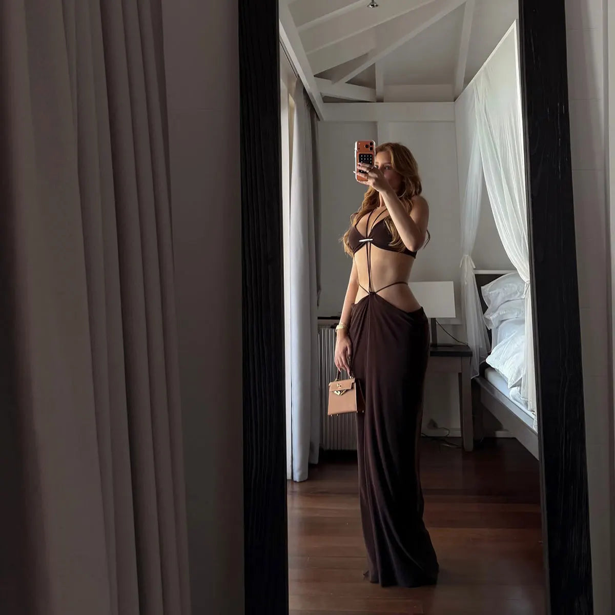 Cut Out Maxi Dress, Backless Gown Halter