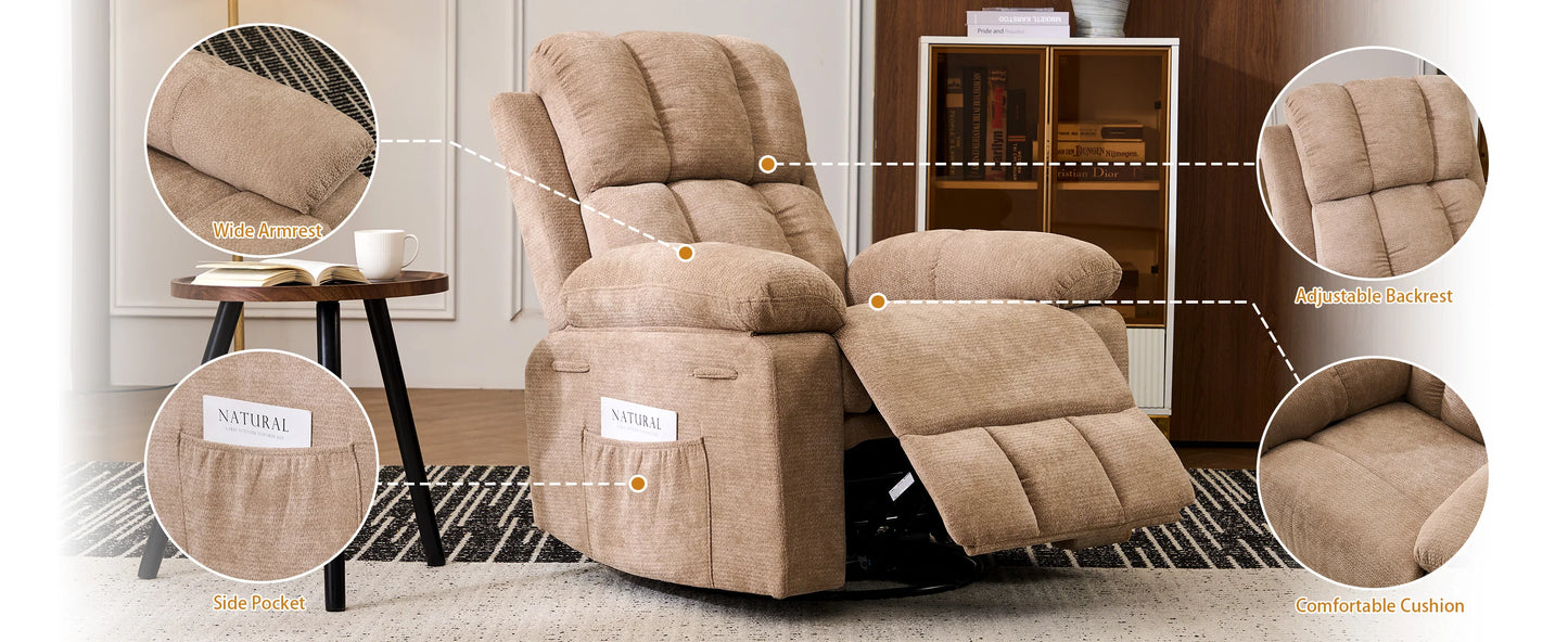 Rocking Recliner Chair, Modern Glider Recliner