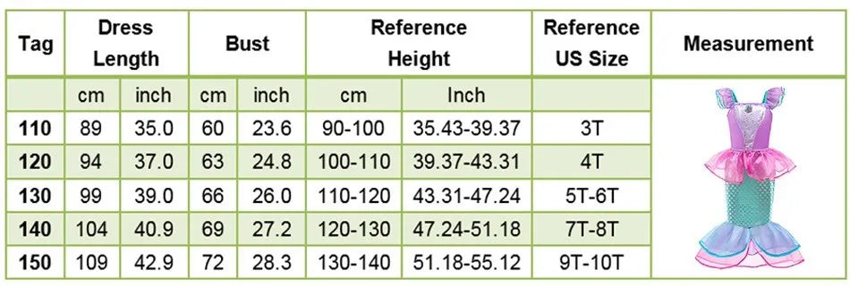 Girls Elsa Anna Dress Princess Carnival Jasmine Rapunzel