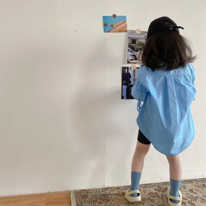 Kids' Lightweight Trendy Loose Irregular Design Shirt