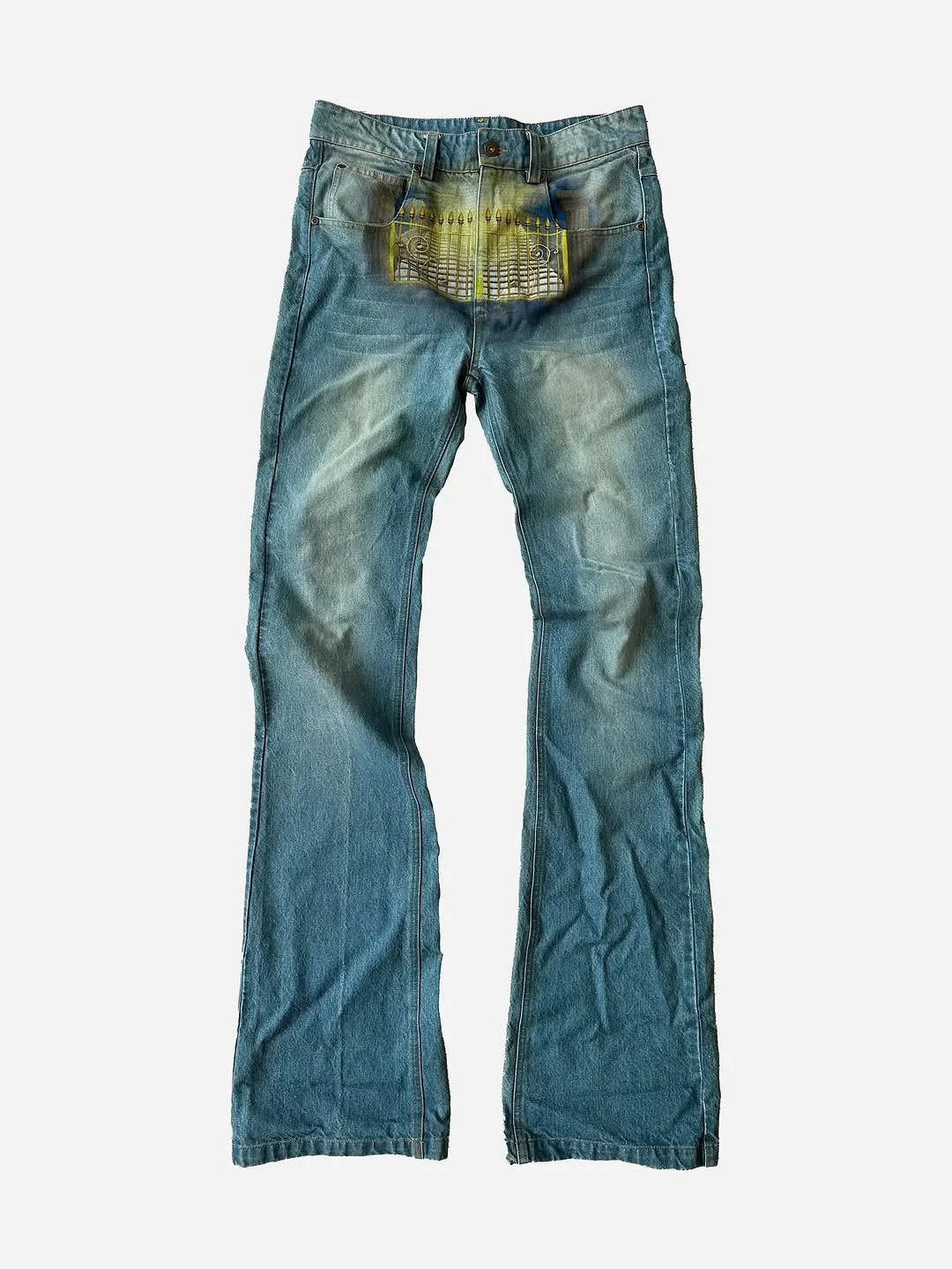 High Waist Street Unisex Fashion Printed Casual Jeans