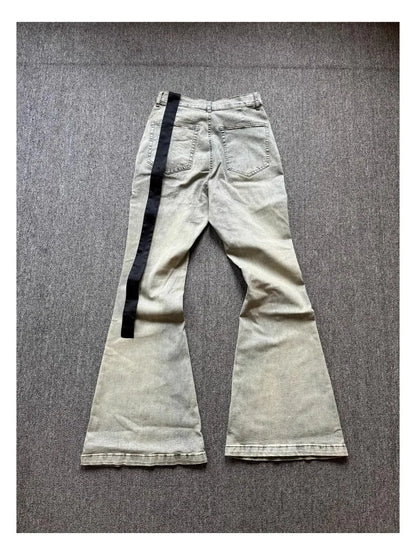 Washed Blue Zipper Pocket Fit Slim Jeans