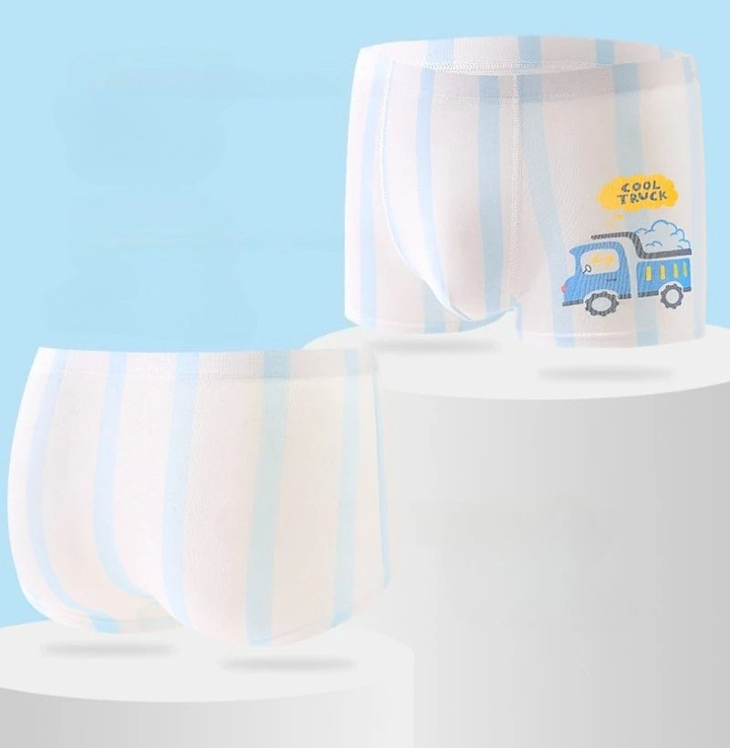 4PCS Boys Comfort  Antibacterial Underwear Cool Breathable