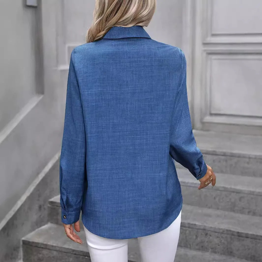 Fashion Casual Blouse Women Streetwear Long Sleeve