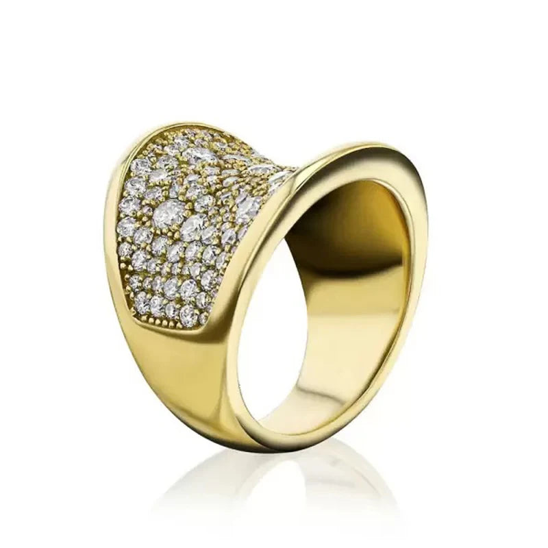 Geometric Design Women Full Round Cubic Zirconia