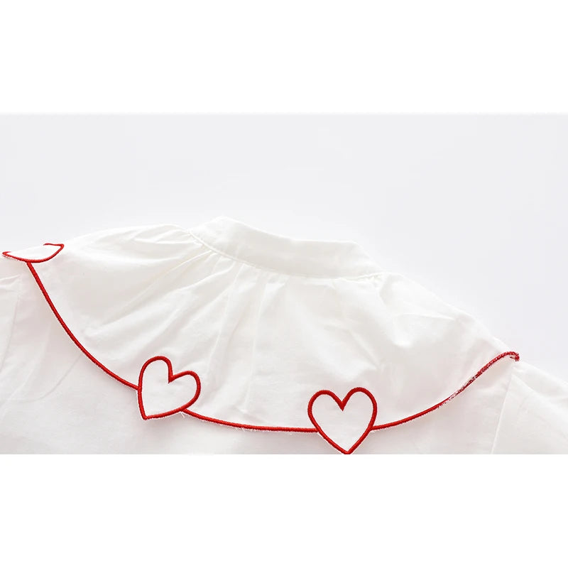 Girls Long Sleeve Loving Heart Shirt