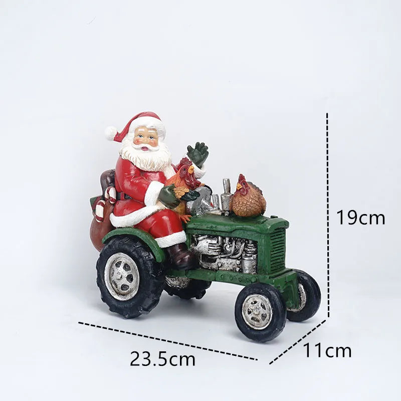 Santa Claus Statue Home Resin Sculpture Decoration