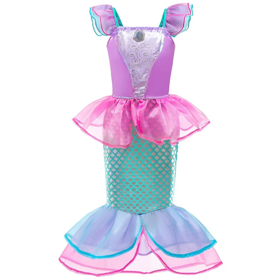 Girls Elsa Anna Dress Princess Carnival Jasmine Rapunzel