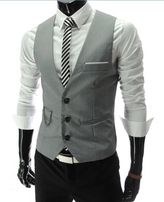 Mens Dress Vests Slim Fit Casual Formal