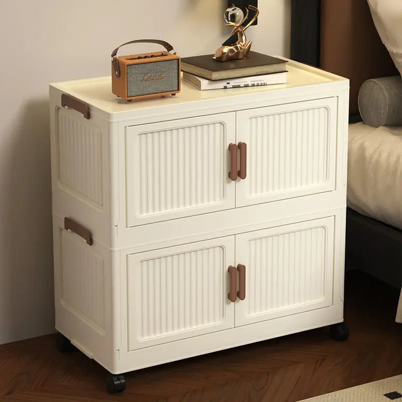 Foldable Plastic Storage Cabinet, Easy Assembly
