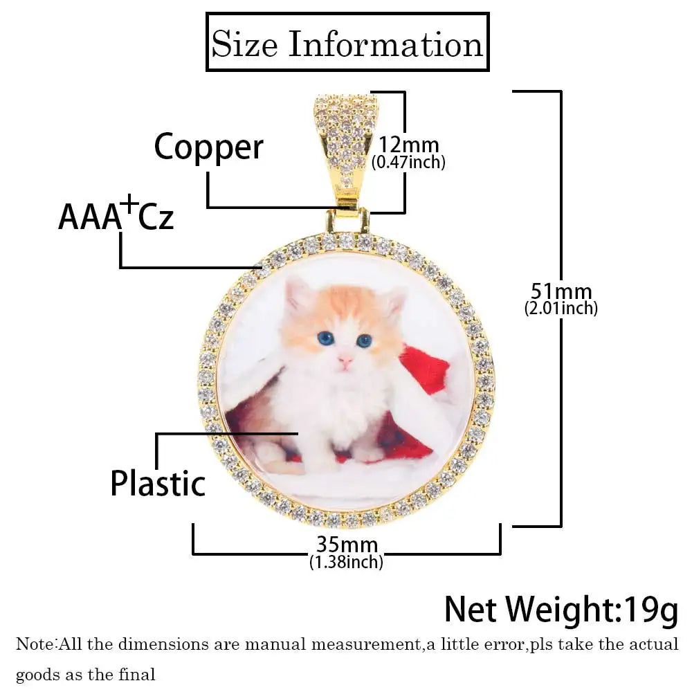 Hip Hop Jewelry Bling CZ Picture Necklace