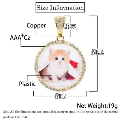 Hip Hop Jewelry Bling CZ Picture Necklace