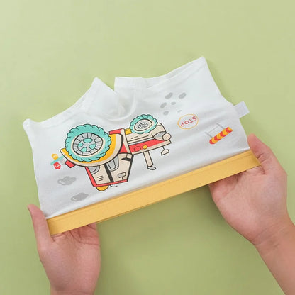 4PCS Cotton Antibacterial Boys Breathable Comfort Underwear