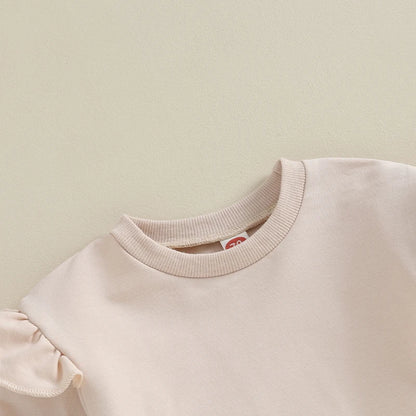 2 Pcs Baby Girls Long Sleeve Sweatshirt Outfits