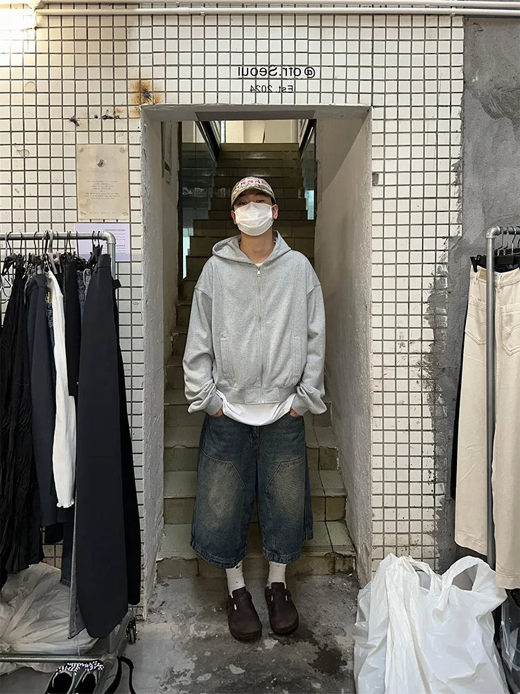 Men's Loose Straight Wide Leg Vintage Casual
