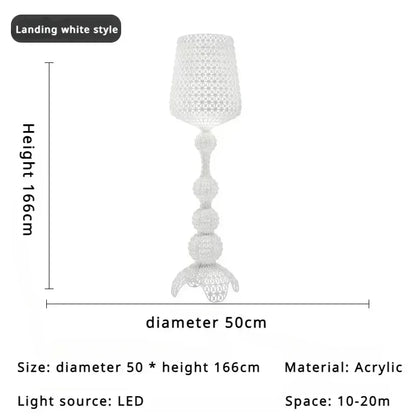 Italian Designer's Creative Hollowed Out Floor Lamp