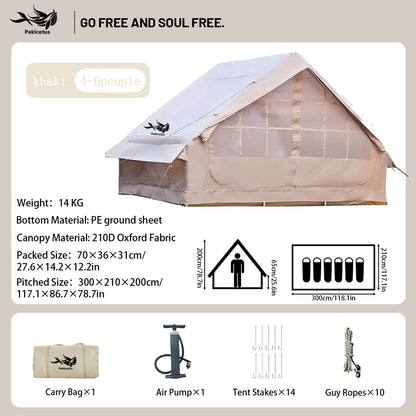 Quick Setup Inflatable Camping Tent, Waterproof