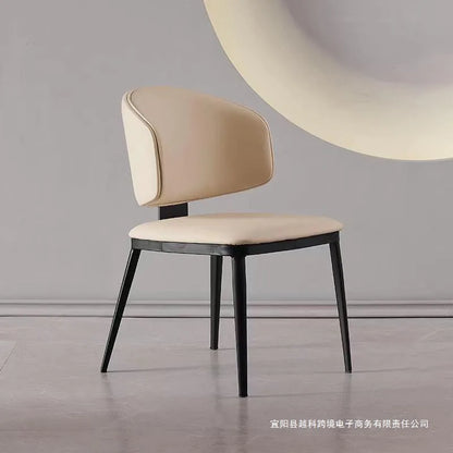 Cat scratch leather dining chair modern