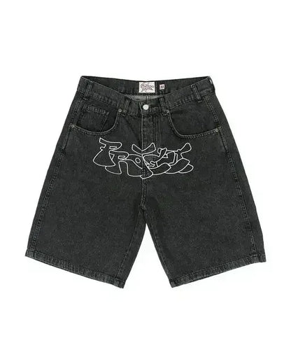 Men Woman Rhinestone Sequin Denim Shorts