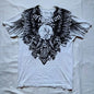 American retro black short sleeved T-shirt men