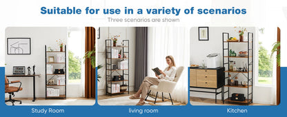 5 Tier Modern Book Case Storage Organizer