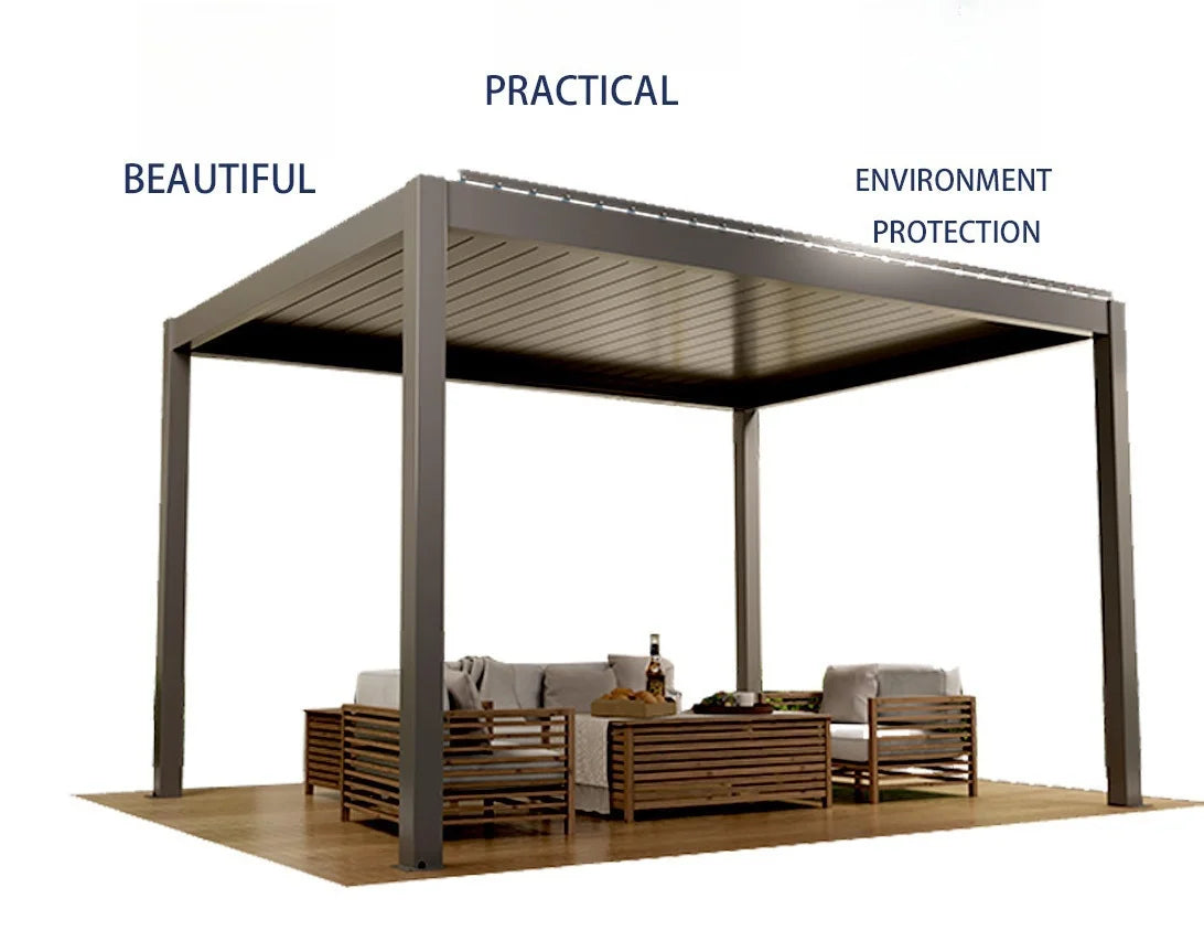 Aluminum Louvered Sunroof Pergola Roof Canopy