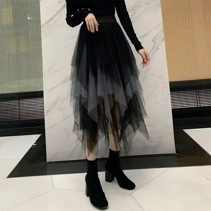 Fashion Tutu Skirt Casual High Waist Midi