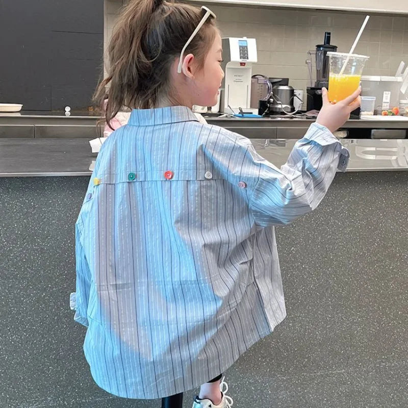 Stylish Lightweight Long Sleeve Tween Girls Shirt