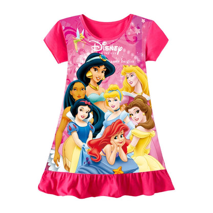 Elsa Cartoon Minnie Party Dresses Pajamas