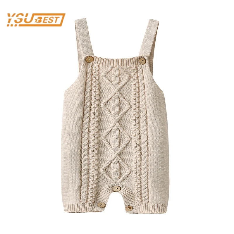 Newborn Baby Girl/Boys Sleeveless Knit Rompers