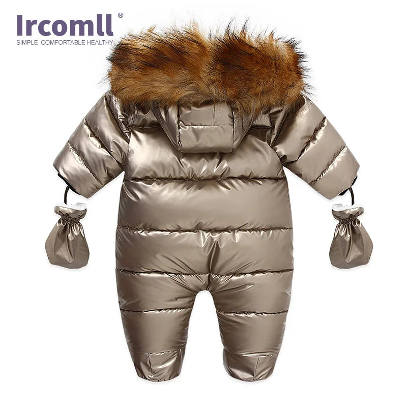 Boy/Girl Newborn Romper Thicken Waterproof Snowsuit Hoodied
