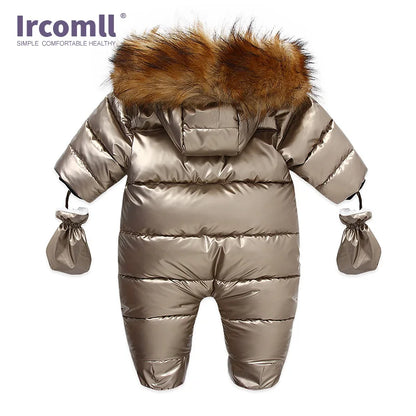 Boy/Girl Newborn Romper Thicken Waterproof Snowsuit Hoodied