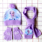Girls Scarf Hat Glove Elsa Cartoon Cosplay