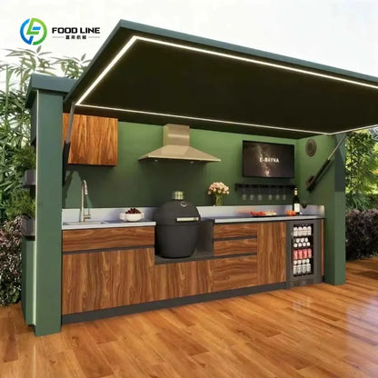 Outdoor Kitchen Pods BBQ Cooking Cabin with Electrical