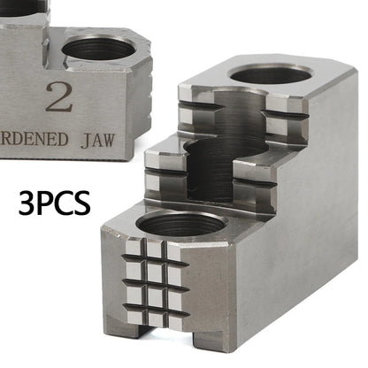 3 Pcs 8'' Hard Jaws For Kitagawa Lathe Chuck