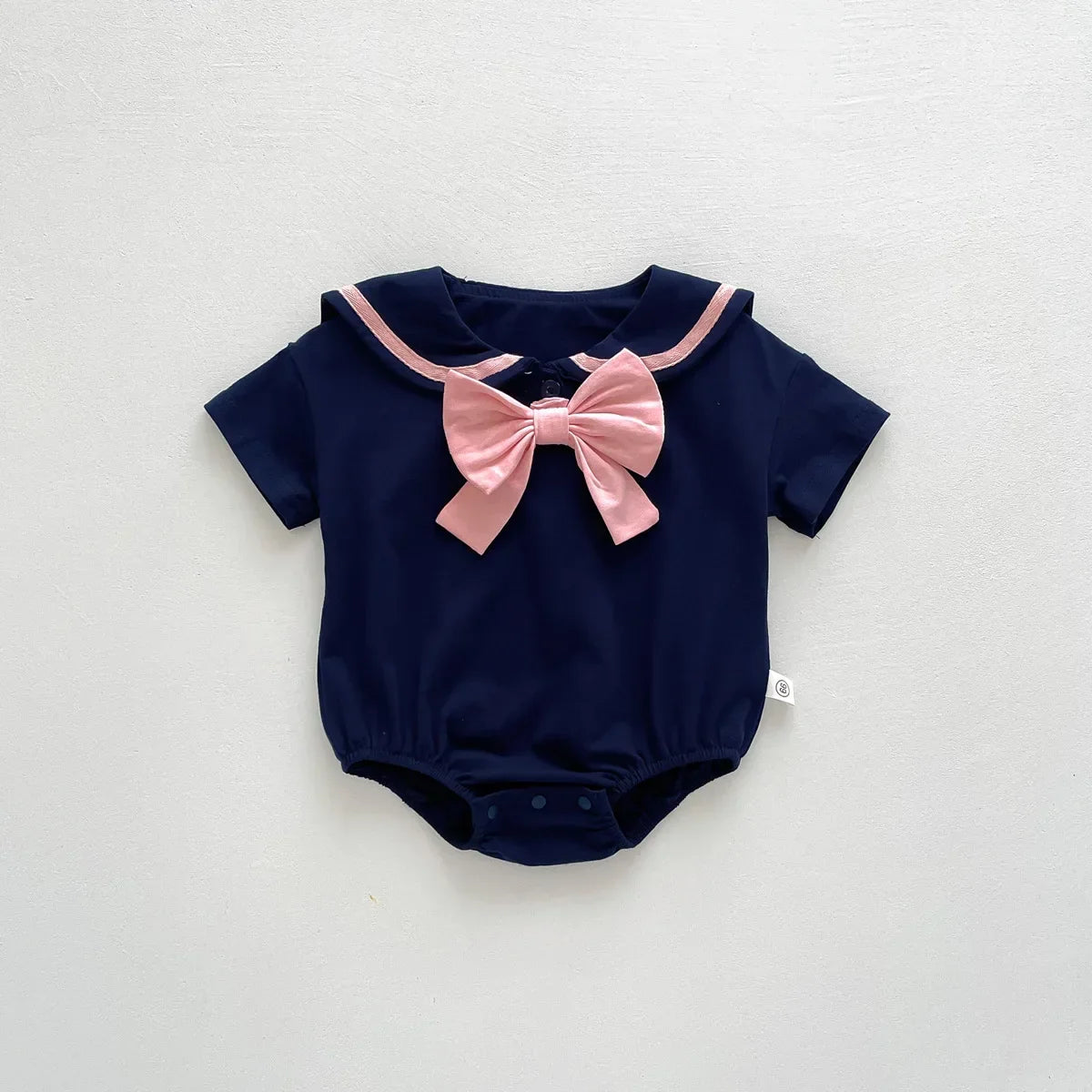 Baby Girls Rompers Sailor Collar Bodysuits