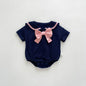 Baby Girls Rompers Sailor Collar Bodysuits